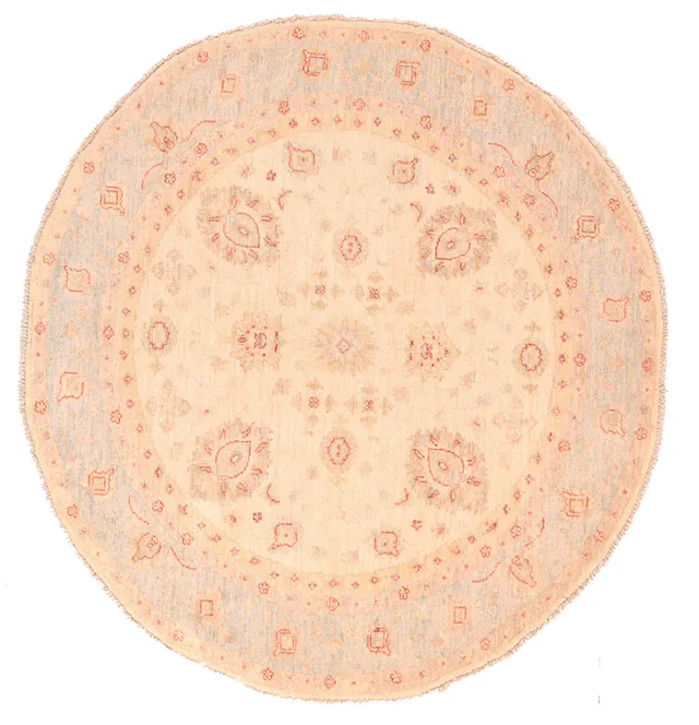 Circular Garous Ziegler design rug, 135 × 127 cm
