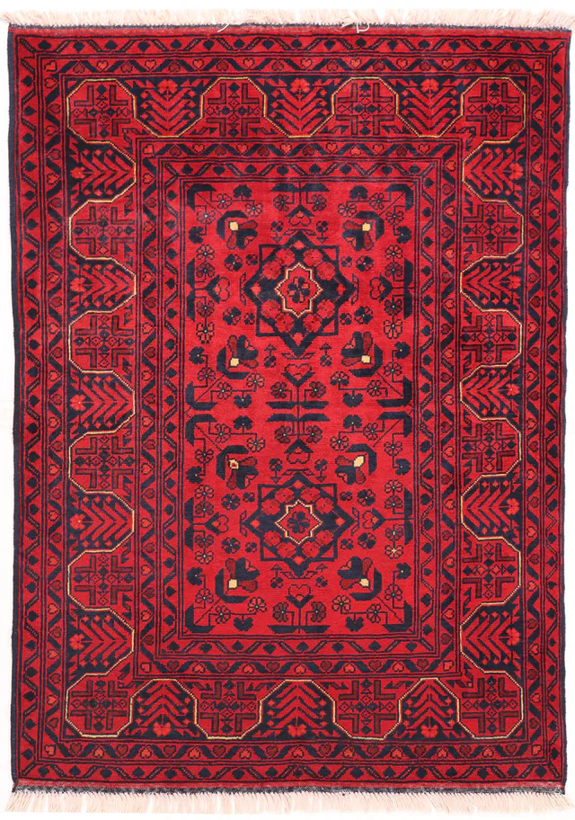 Khal Mohammad Afghan rug, 139 × 102 cm