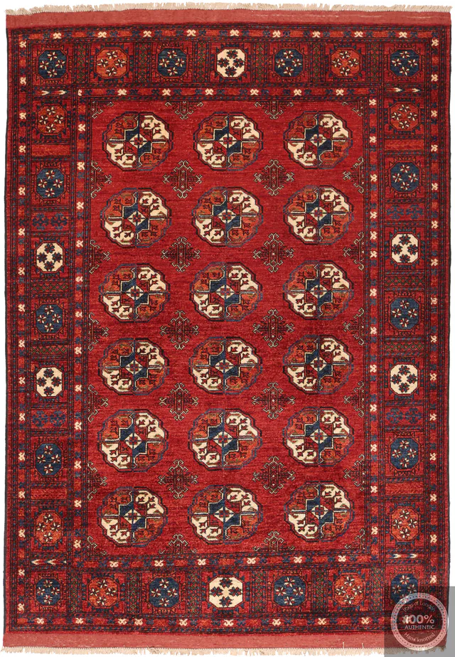 Luxury Hand Knotted Tekke Afghan Rug, 250 × 172 cm