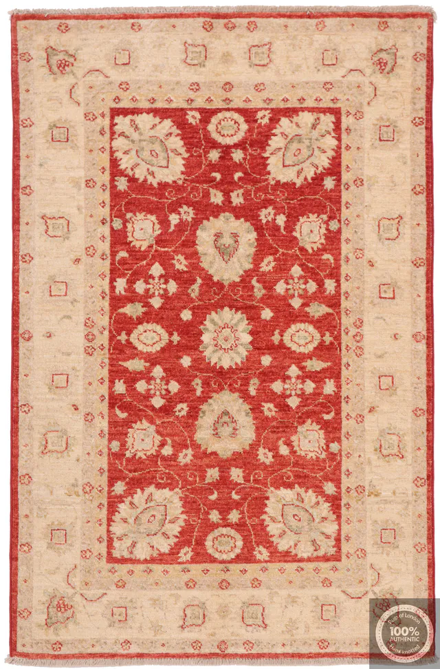 Garous / Ziegler Design Rug – Red 5 x 3, 147 × 96 cm