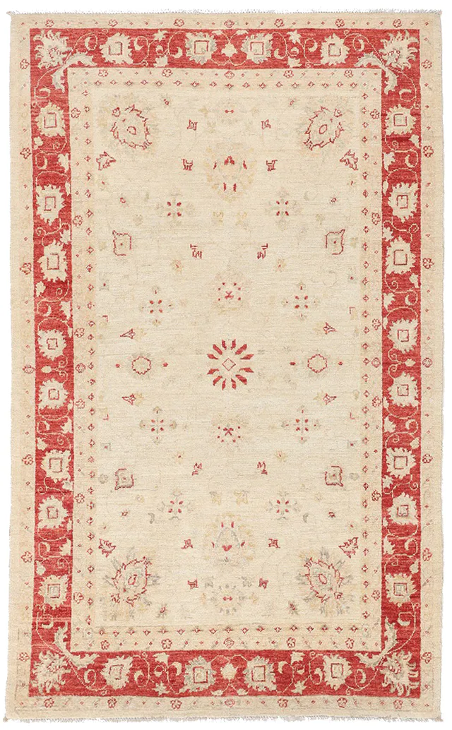 Garous Rug in Beige & Red, 184 × 117 cm