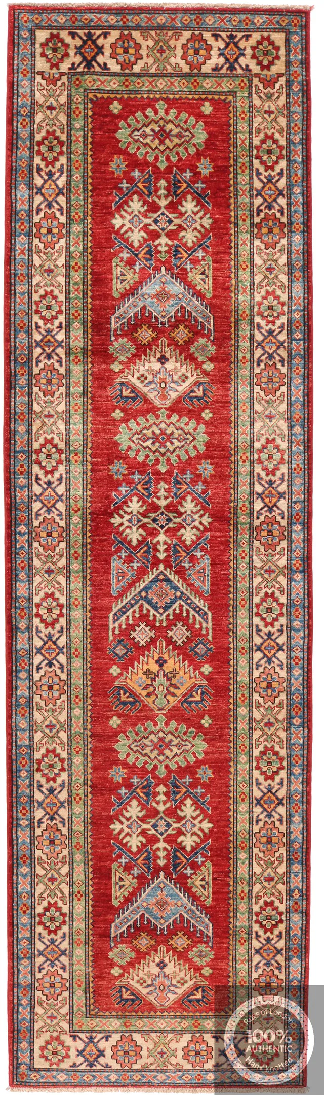 Caucasian Kazak Design Runner rug, 299 × 83 cm