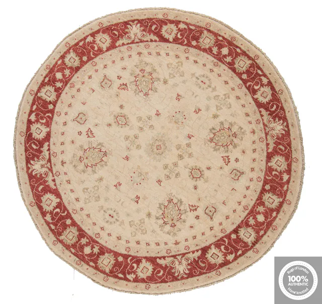 Circular Garous Ziegler design rug, 139 × 138 cm