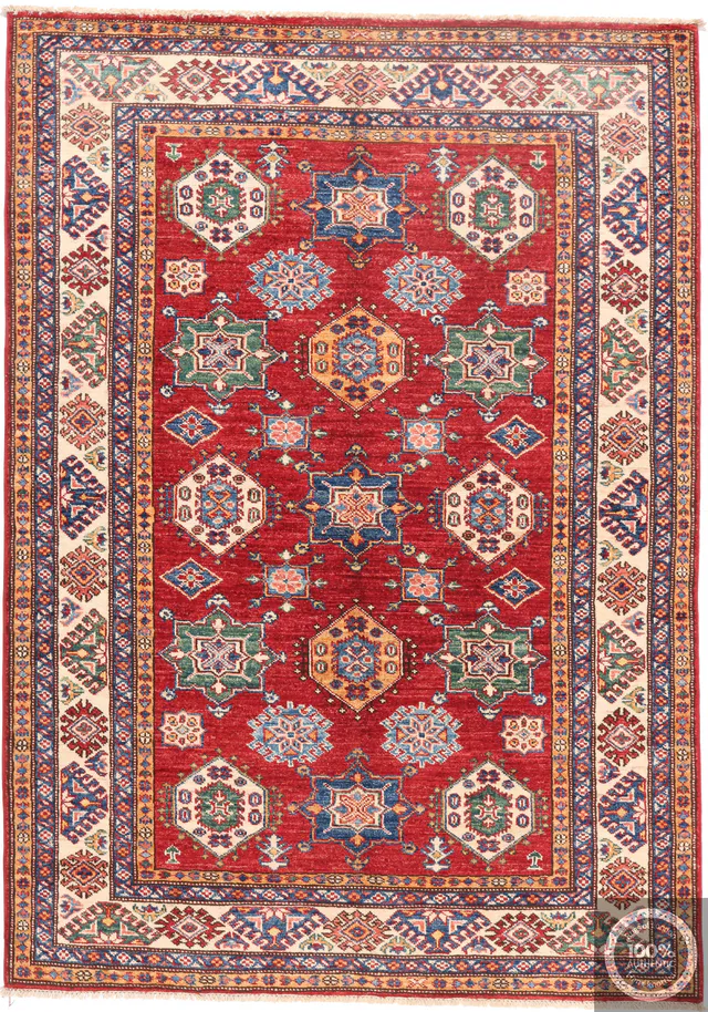 Caucasian Kazak design rug red, 177 × 127 cm