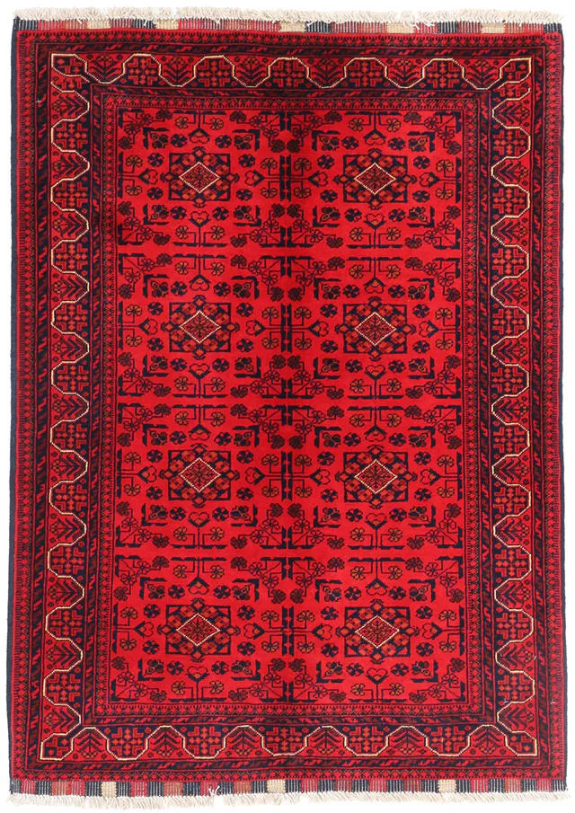 Khal Mohammad Afghan rug in, 142 × 97 cm