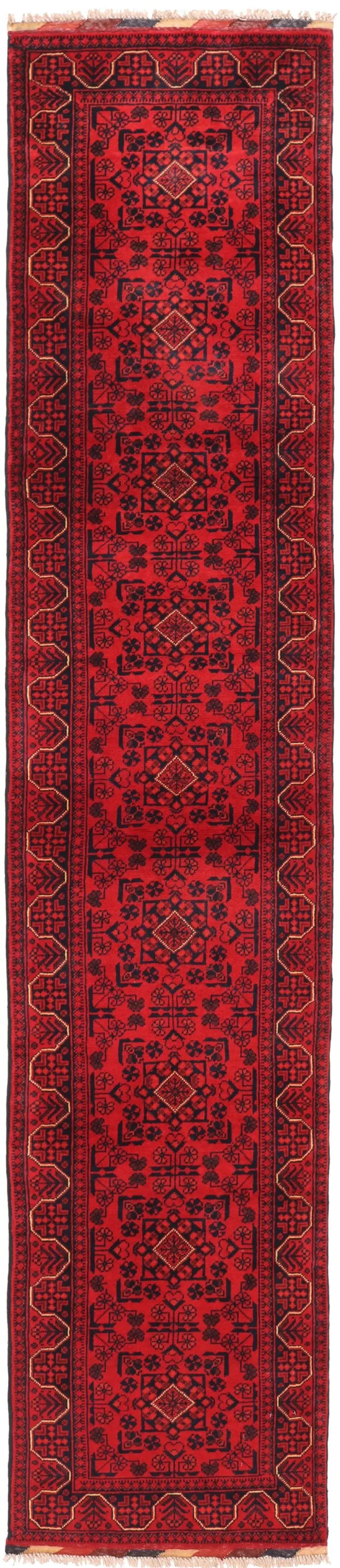 Khal Mohammad /Afghan Runner Dark Red in, 298 × 61 cm