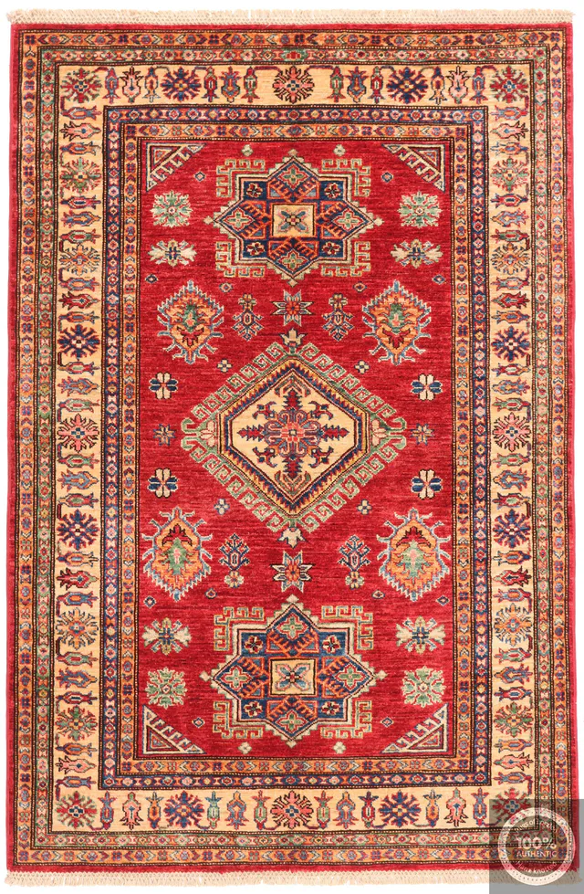 Caucasian Kazak design rug red, 179 × 118 cm