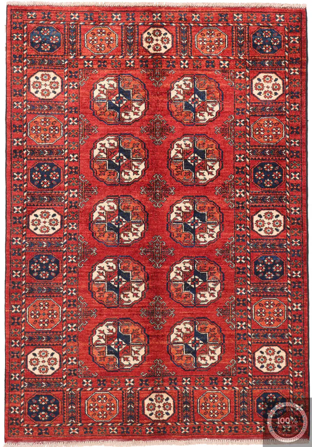 Luxury Turkmen Design Red Rug, 171 × 121 cm