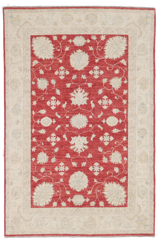 Garous Ziegler Red Rug in Beige Border, 175 × 116 cm