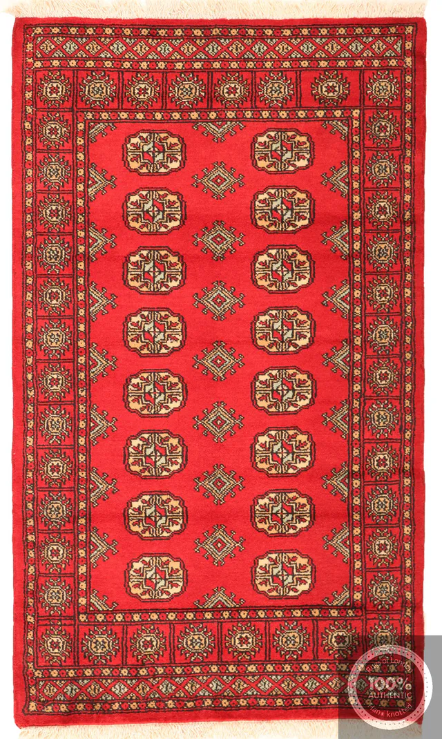 Bokhara design rug red, 151 × 89 cm