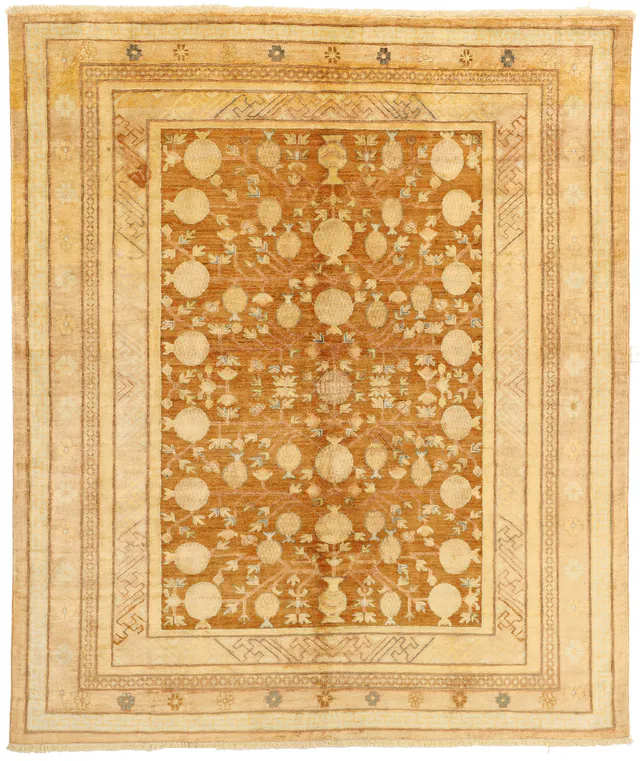 Khotan Samarkand Design Part Silk, 239 × 202 cm