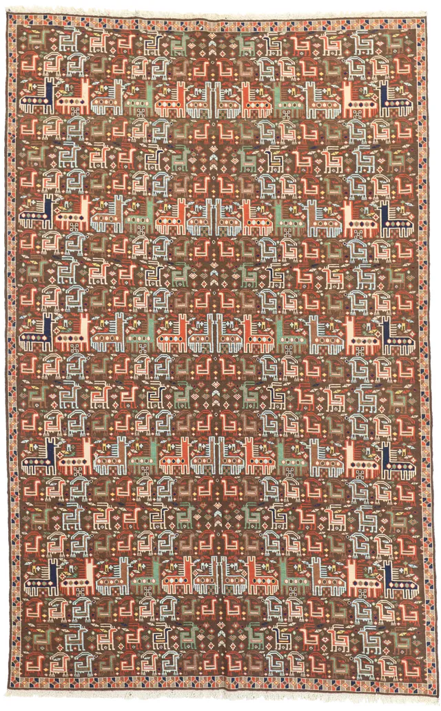 Fine Sumak Kilim 9'3 x 6, 284 × 183 cm