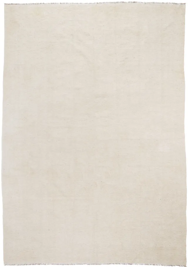Plain Beige / Cream kilim, 398 × 266 cm