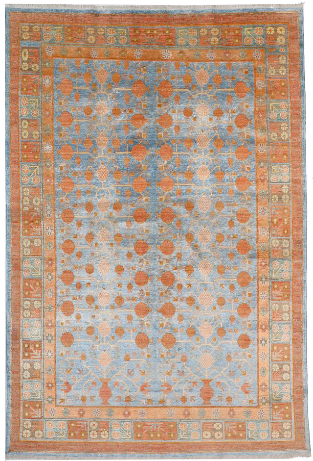 Khotan Samarkand Design Part Silk, 295 × 197 cm