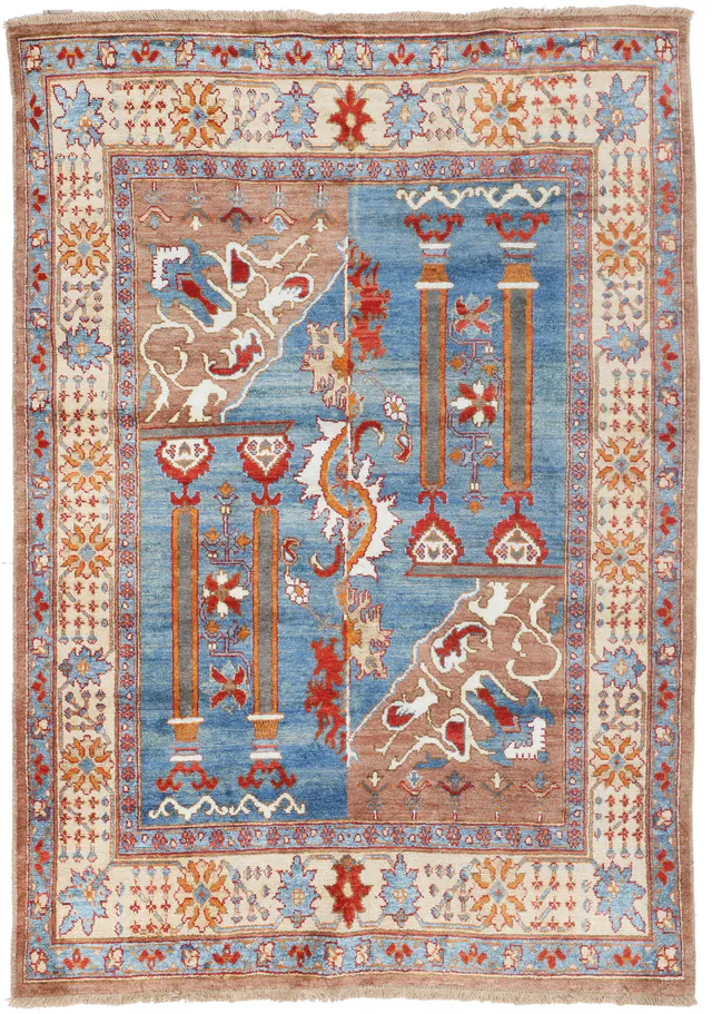 Khotan Samarkand Design Part Silk, 210 × 143 cm