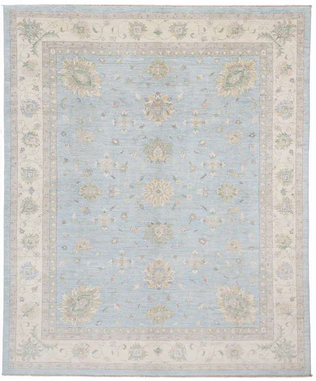 Garous design Rug in Beige border & Blue, 307 × 245 cm