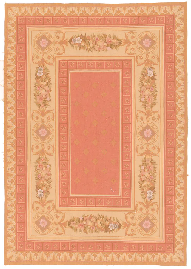 Aubusson Design Pink Rug, 200 × 140 cm