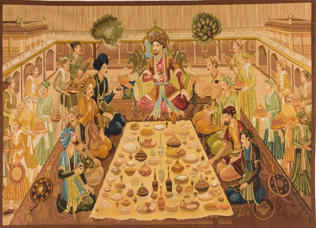 Tapestry Maharaja's feast, 207 × 152 cm
