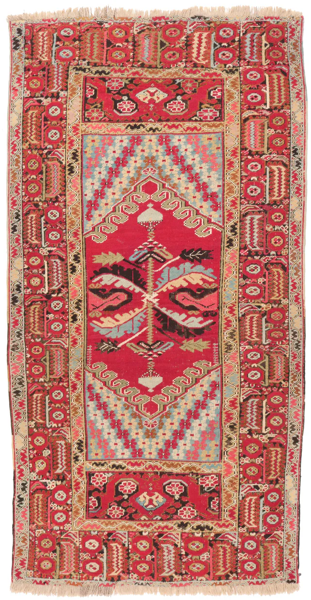 Antique Ghiordes Rug – West Anatolian – circa 1900, 225 × 124 cm