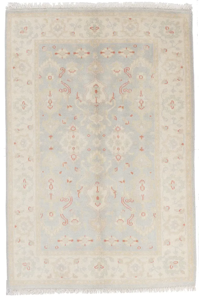 Ushak Oushak Garous Design Rug – 5'9 x 4, 181 × 122 cm