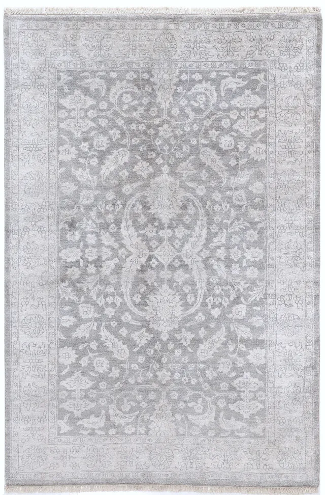 Elegance modern bamboo silk Indian rug, 297 × 195 cm