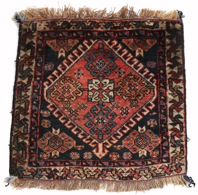 Antique Shiraz Rug circa 1910, 50 × 48 cm