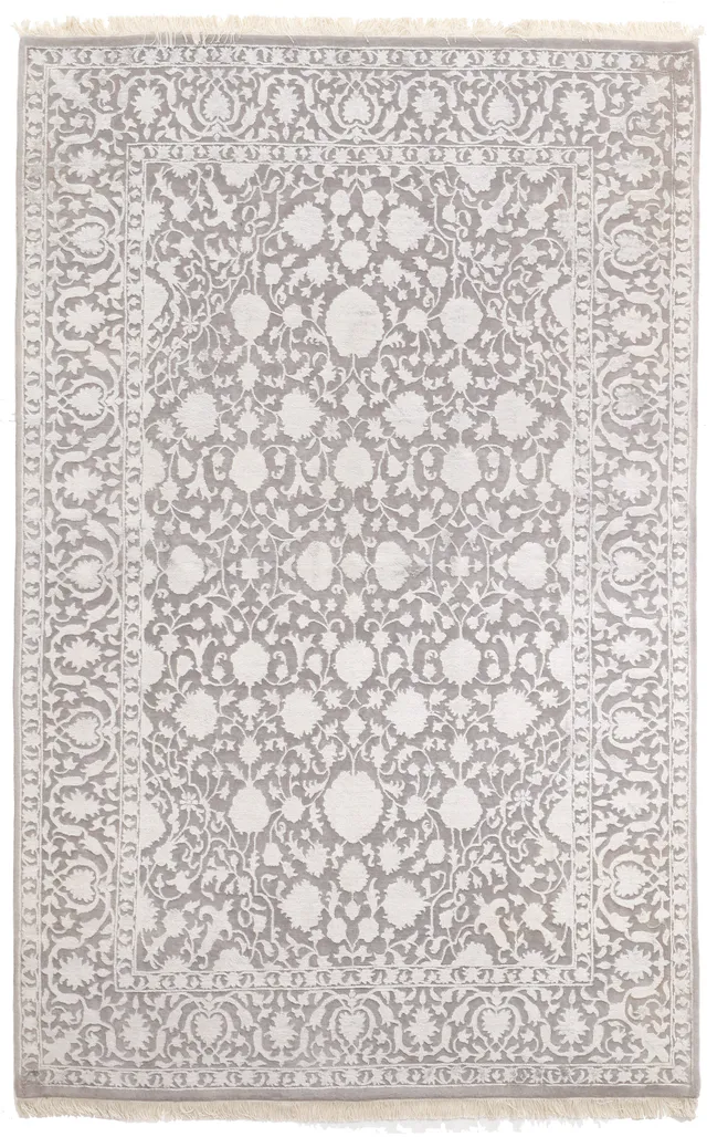 Kashan Design Abstract Indian Rug – 8 x 5'2, 245 × 159 cm