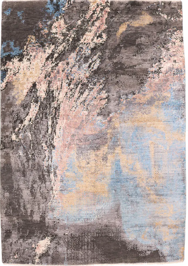 Modern part silk design, 248 × 175 cm