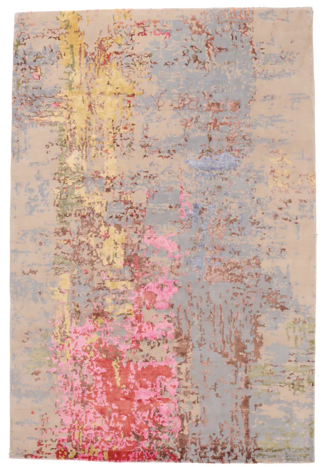 Modern part silk design 10 x 6'7, 305 × 206 cm