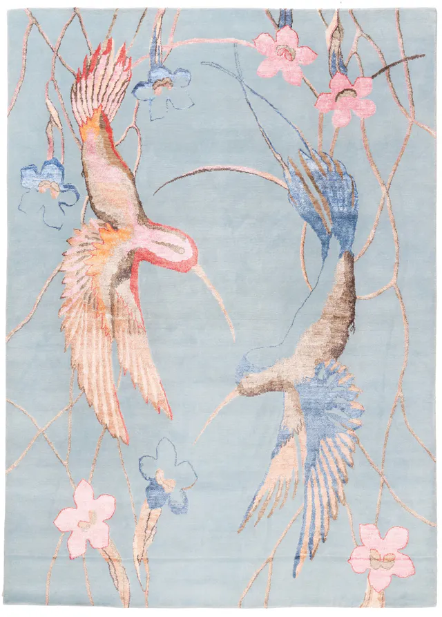 Modern part silk design, 310 × 224 cm