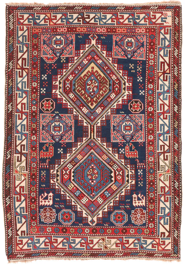 Antique Caucasian Shirvan Rug, 150 × 106 cm