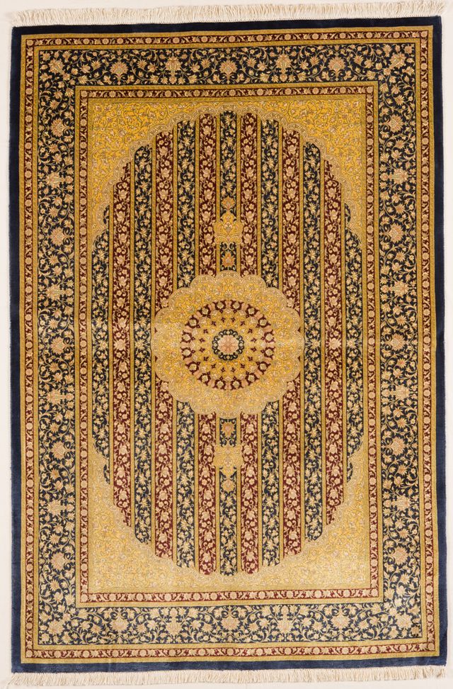 Fine Qum Silk Rug, 155 × 104 cm