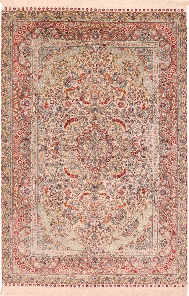 Fine Silk Persian Design Chinese Rug, 183 × 123 cm