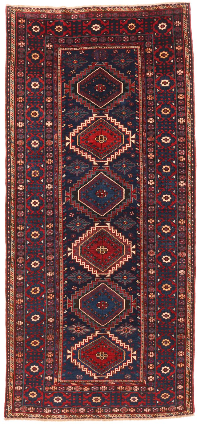 Antique Shirvan Rug – circa 1900, 296 × 131 cm