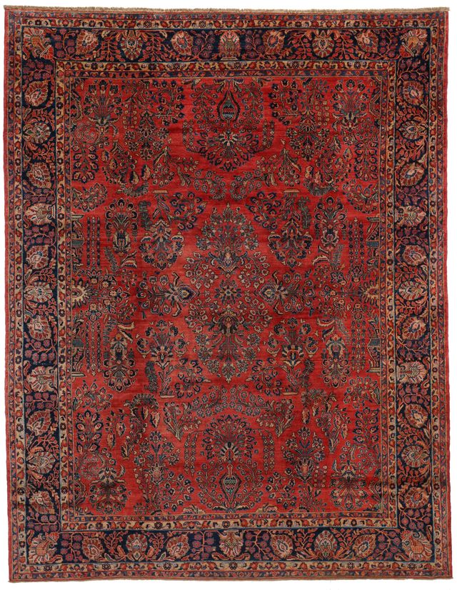 Fine Persian Sarouk / sarough Red, 352 × 272 cm