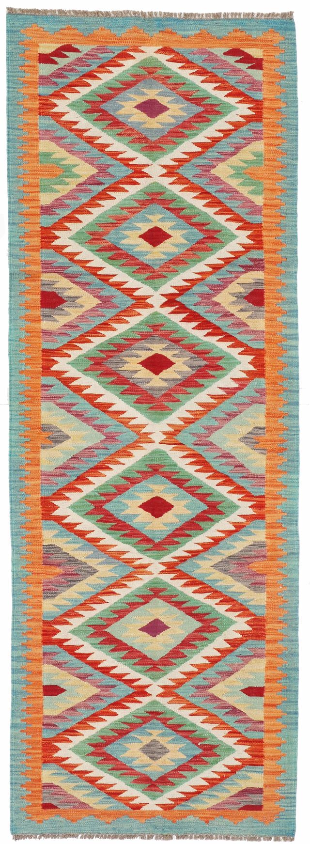 Multicolour Shirvan Design Runner, 249 × 86 cm