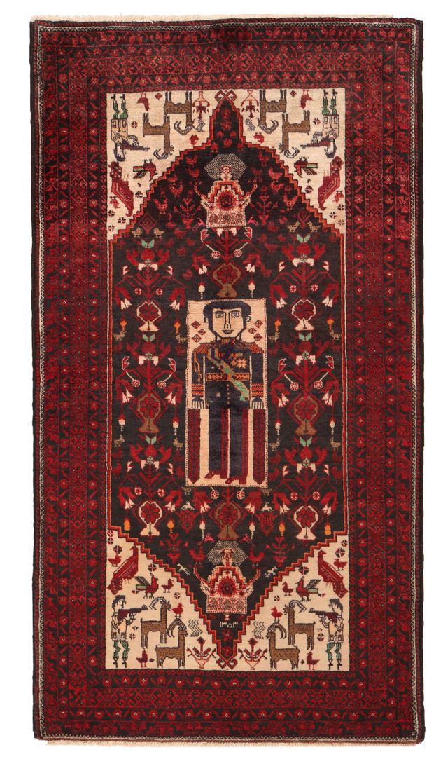 Antique Balouch rug – circa 1950, 198 × 106 cm