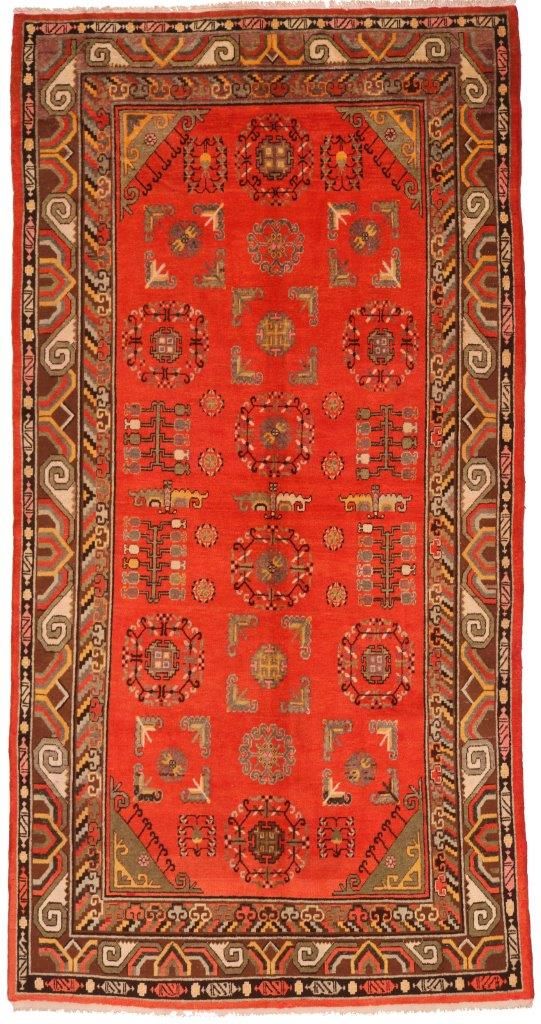 Antique Khotan Rug circa 1910, 333 × 167 cm