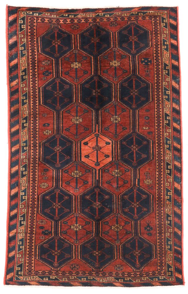 Antique Poshtkohi Rug – circa 1930, 194 × 120 cm