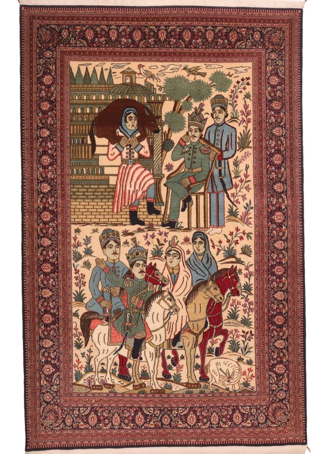 Persian Qum – Story of Bahram Goore, 214 × 137 cm