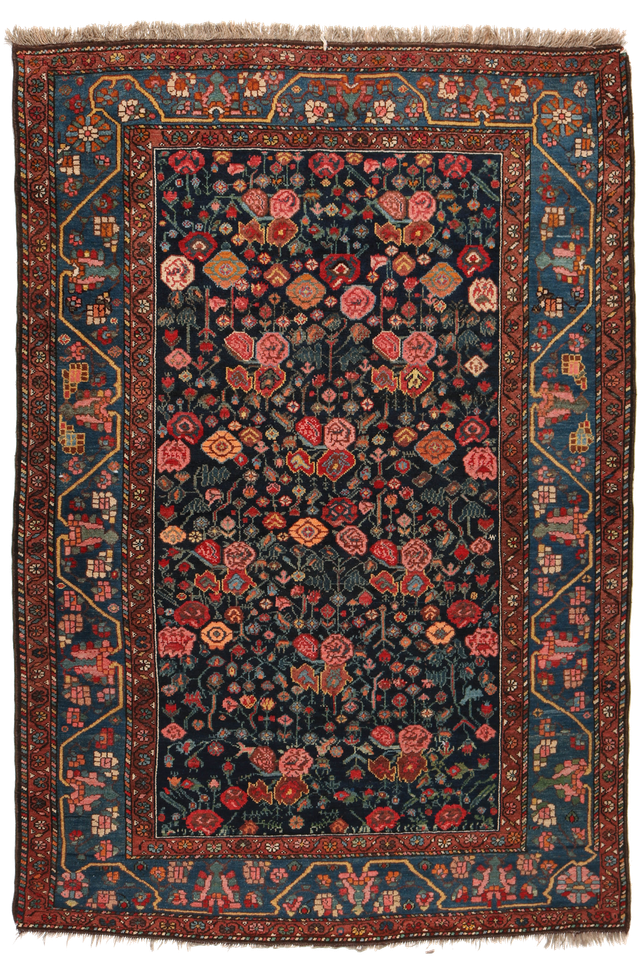 Antique Bakhtiar (Samman) Rug – circa 1890, 220 × 151 cm
