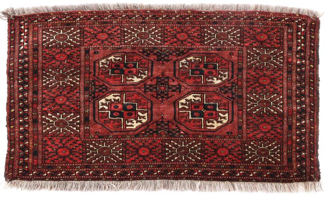 Turkmen / Turkaman Red Rug in, 85 × 45 cm