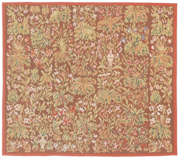 Tapestry verdure Feuille Rouge, 177 × 155 cm