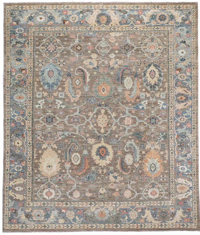Oriental Persian Sultanabad Rug – 12'7 x 11, 388 × 338 cm