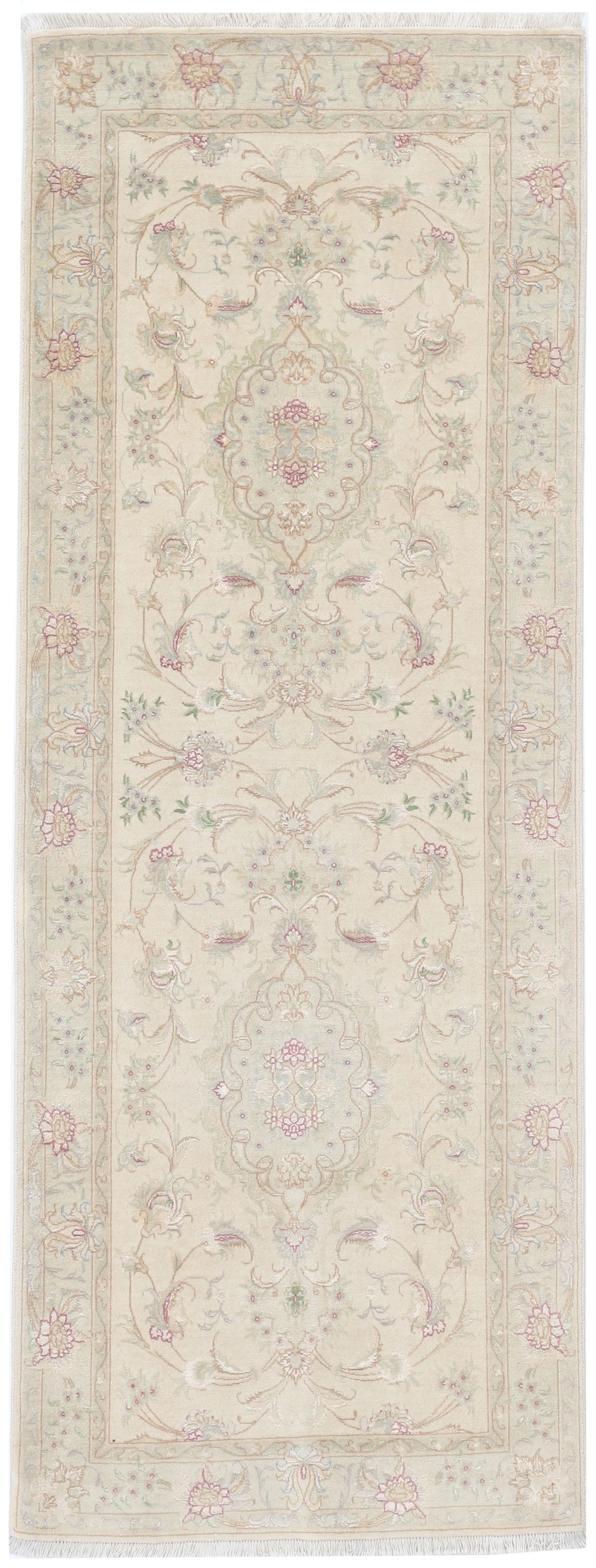 Fine Tabriz with silk highlights runner, 230 × 85 cm