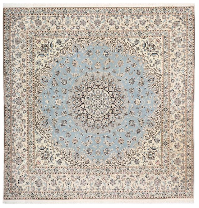 Persian Nain 6La light blue, 205 × 205 cm