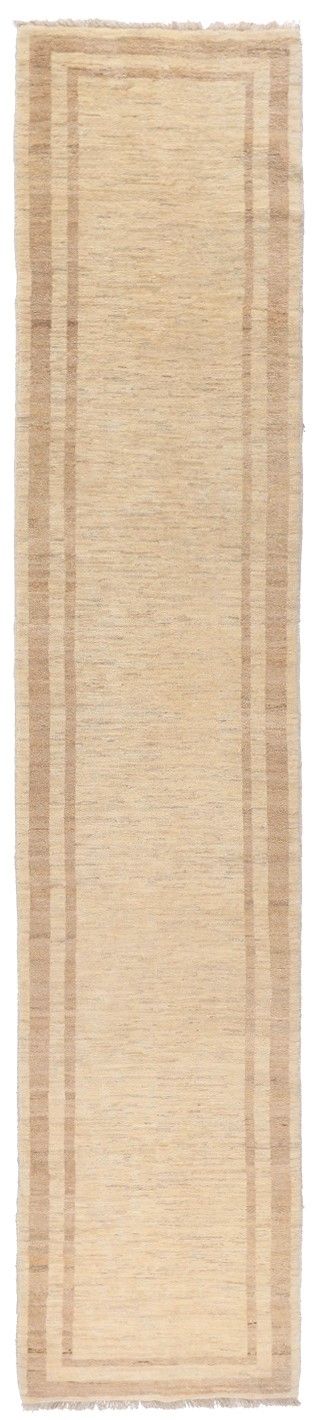 Persian Gabbeh runner Beige, 395 × 80 cm