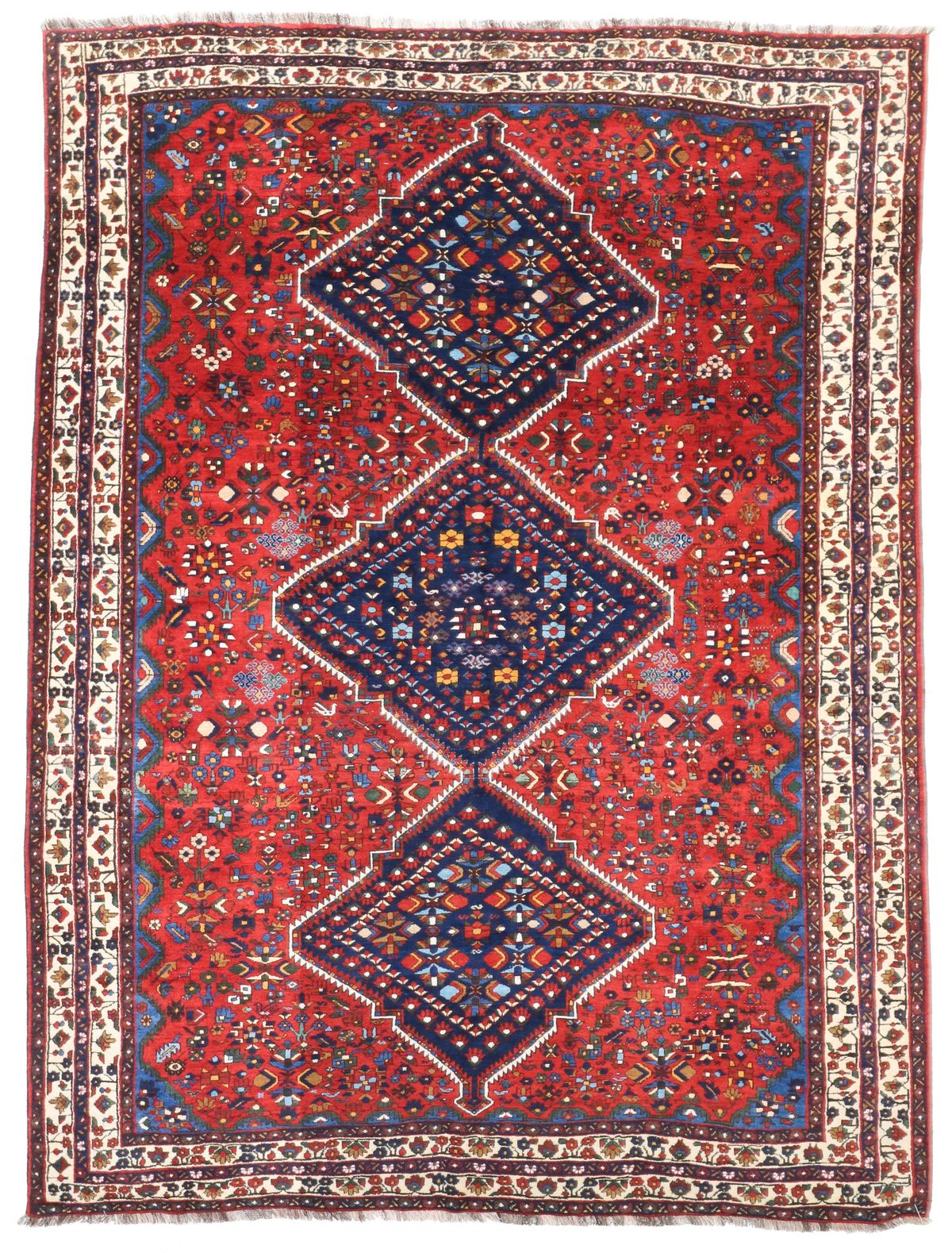 Antique Persian Bownat / Kashgai, 337 × 255 cm
