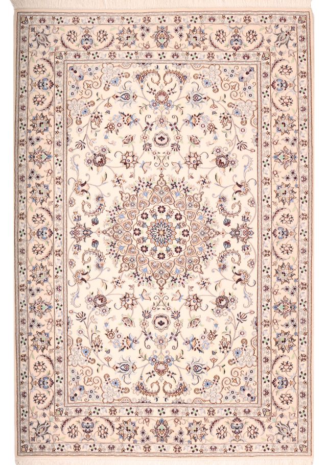 Persian Nain 6la rug with silk highlights, 239 × 161 cm