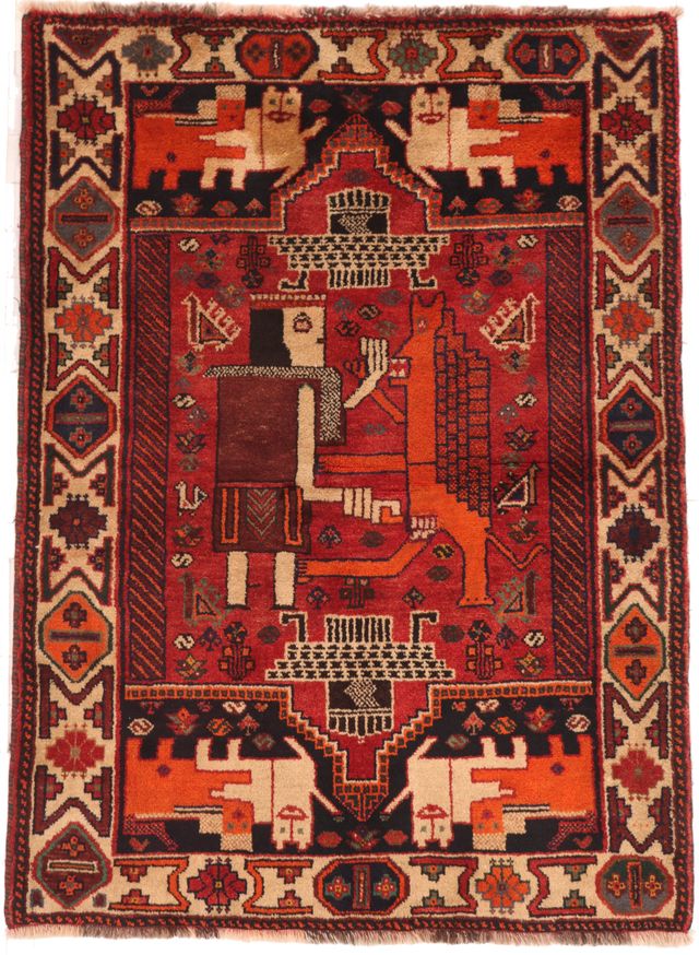Nomadic Gabbeh Rug, 147 × 122 cm